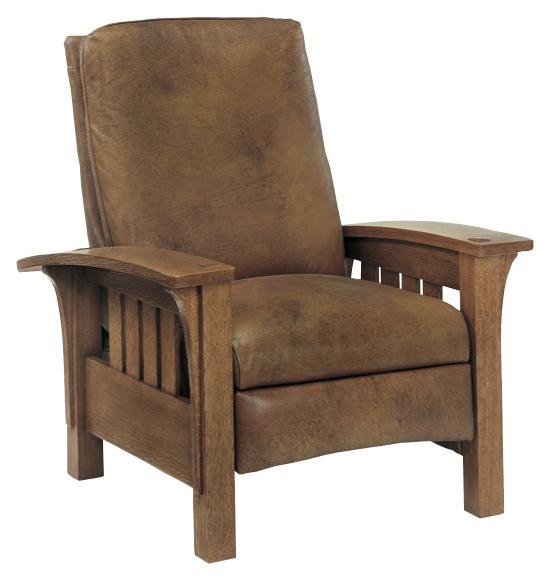 Stickley Oak Mission Classics Bustle Back Bow Arm Morris Recliner